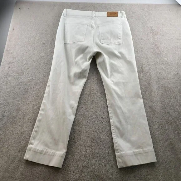 Lauren Ralph Lauren Womens Jeans Size 8 Classic Straight Casual White Denim - Picture 16 of 16